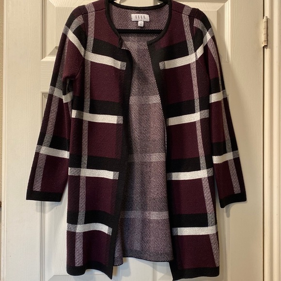 Elle Sweaters - Elle Open Front Sparkly Coat/Cartigan, Small